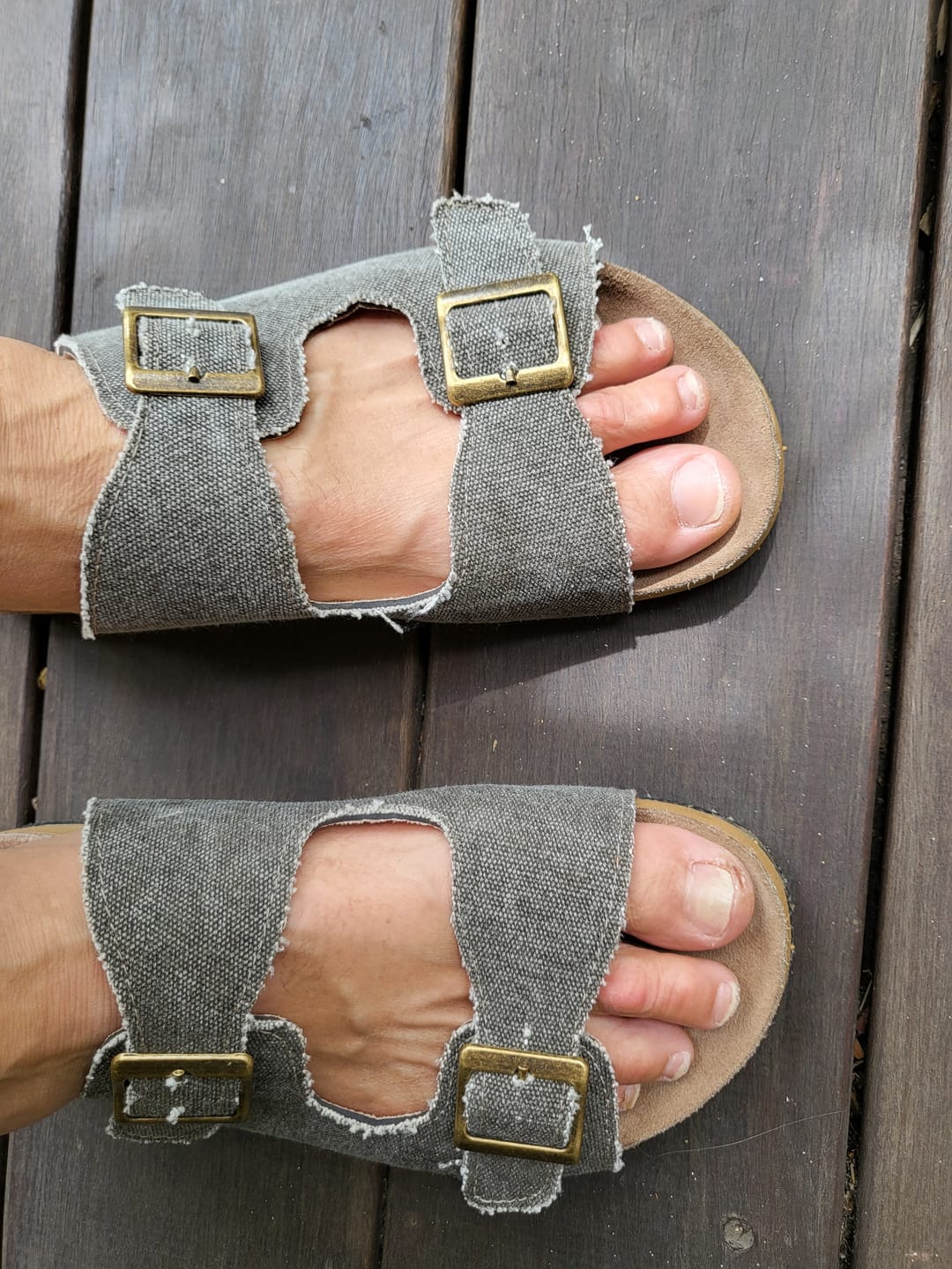 Customer photo review of The Green Panther Sandals