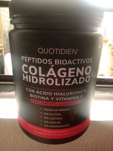 Customer photo review of Péptidos Bioactivos de Colágeno Hidrolizado + Ácido Hialurónico + Biotina + Vitamina C  - Disuelve rápido-Sin Sabor- 500g