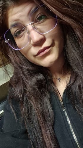 Customer photo review of Lilac Eyeglasses