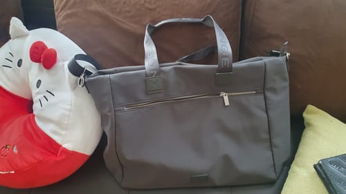 Reseña con foto de un cliente sobre Bolso Notebook Nylon