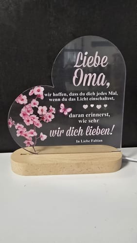 Customer photo review of Erinnerungslicht für Oma