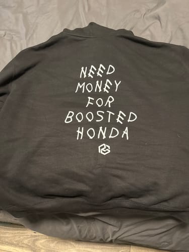 Customer photo review of Need Money Hoodie- Black