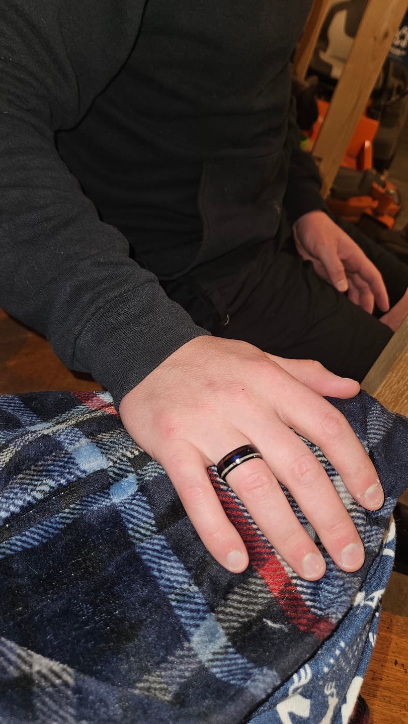 Customer photo review of Antler, Fishing Line and Wood Ring
