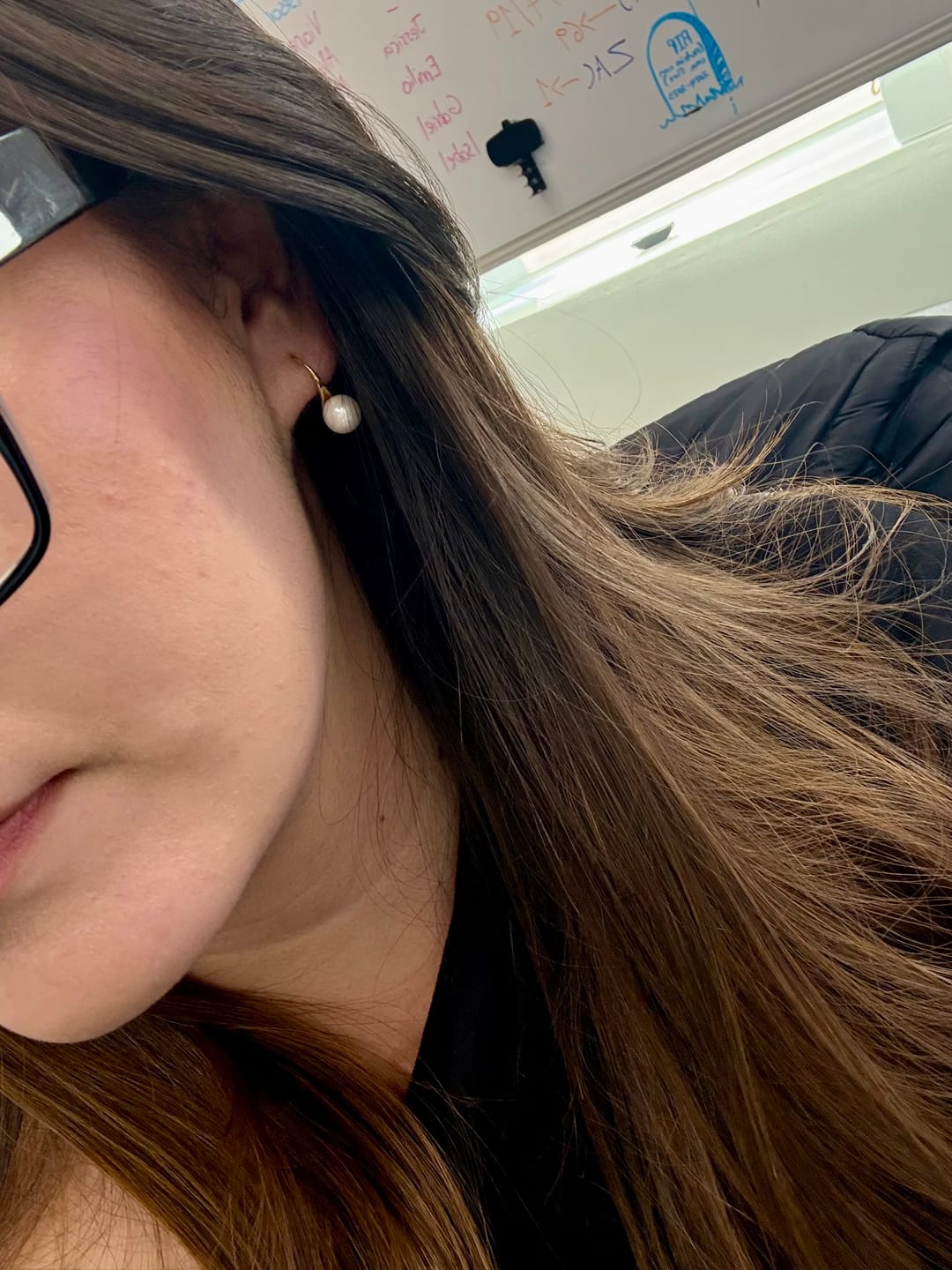 Customer photo review of Par Arete Colgante Con Perla 8 mm