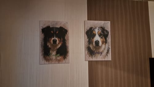Customer photo review of Dein Haustier als Porträt - Individuelle Leinwand