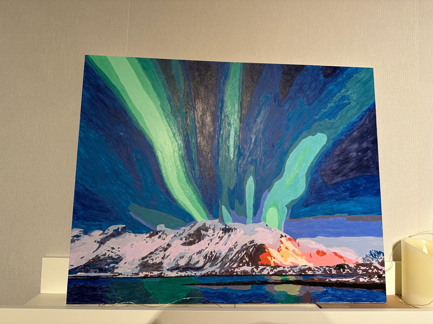 Customer photo review of Malen nach Zahlen - Nordlichter Norwegen - Aurora Borealis