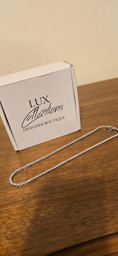 Customer photo review of 3mm Round Cut Tennis Necklace