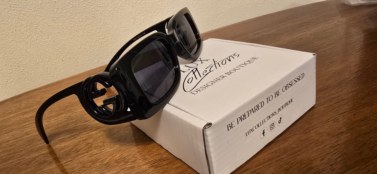 Customer photo review of Gino Rectangle Sunglasses