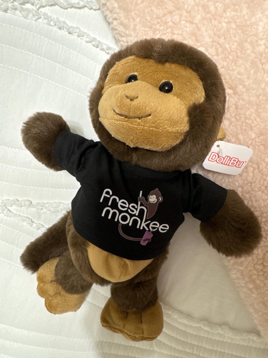 Customer photo review of Custom Stuffed Animal T‑Shirt — Fits 6–8 in Plush