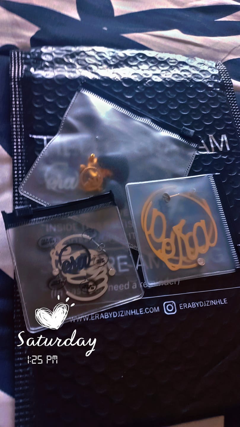 Customer photo review of Silver Era Logo Mini Hoops