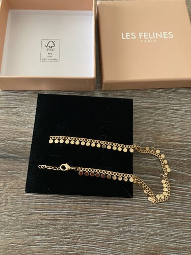 Customer photo review of Bracelet de cheville joya plaqué or