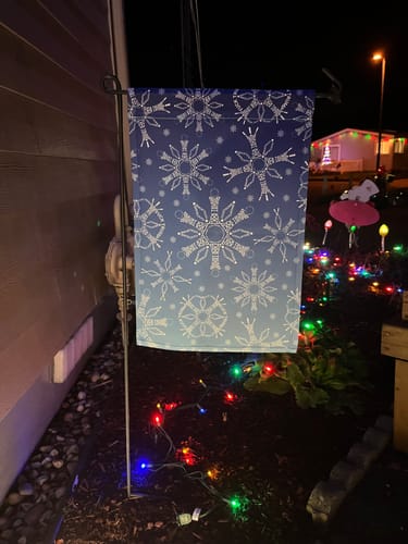 Customer photo review of Subtle F*ck Trump Snowflakes Garden Flag
