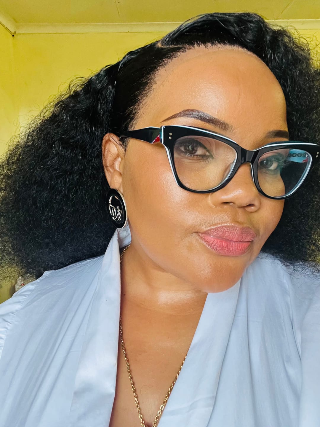 Customer photo review of Silver Diva Earrings