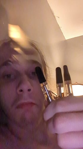 Customer photo review of 3pc Flavor Pack of 1 Gram THCA Blend Vape Cartridge