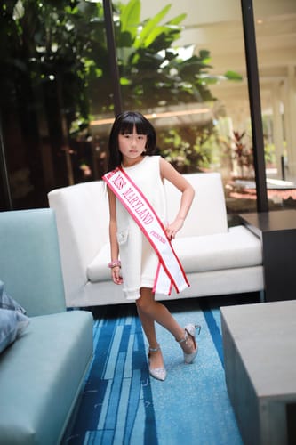 Customer photo review of Girls Pearlescent Elegance Tweed Dress - Soft Champagne