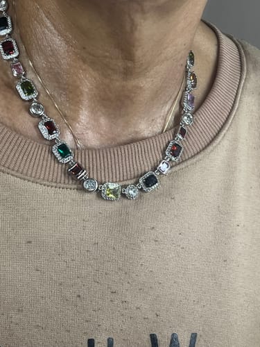Customer photo review of Solstice Gemstone Necklace White Gold