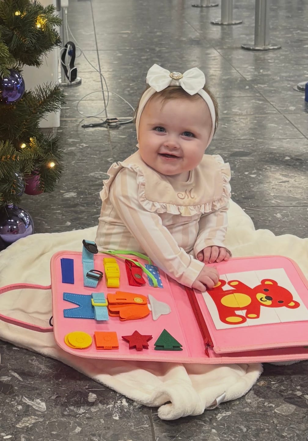 Customer photo review of BusyNest – Sensory Play Board for Little Learners