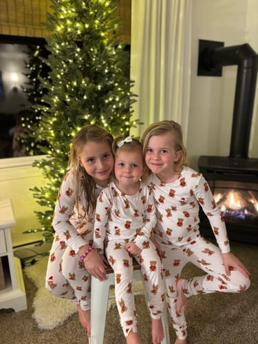 Customer photo review of Christmas Bears Ribbed Two piece