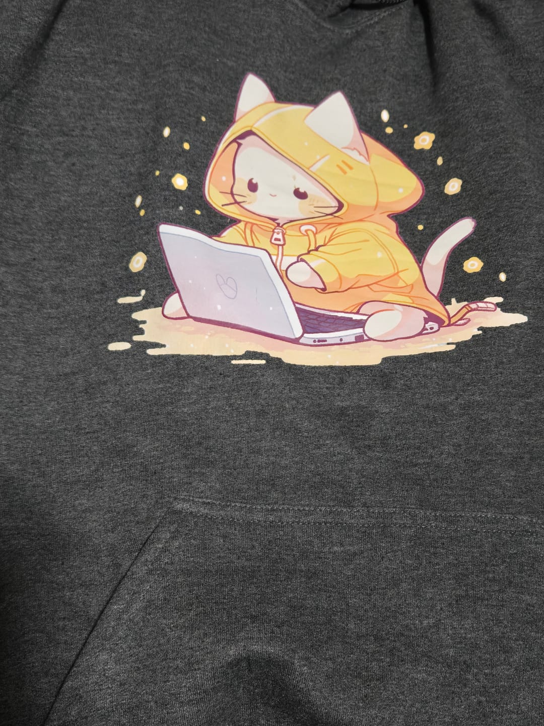 Customer photo review of Kawaii Kitty Coder Hoodie