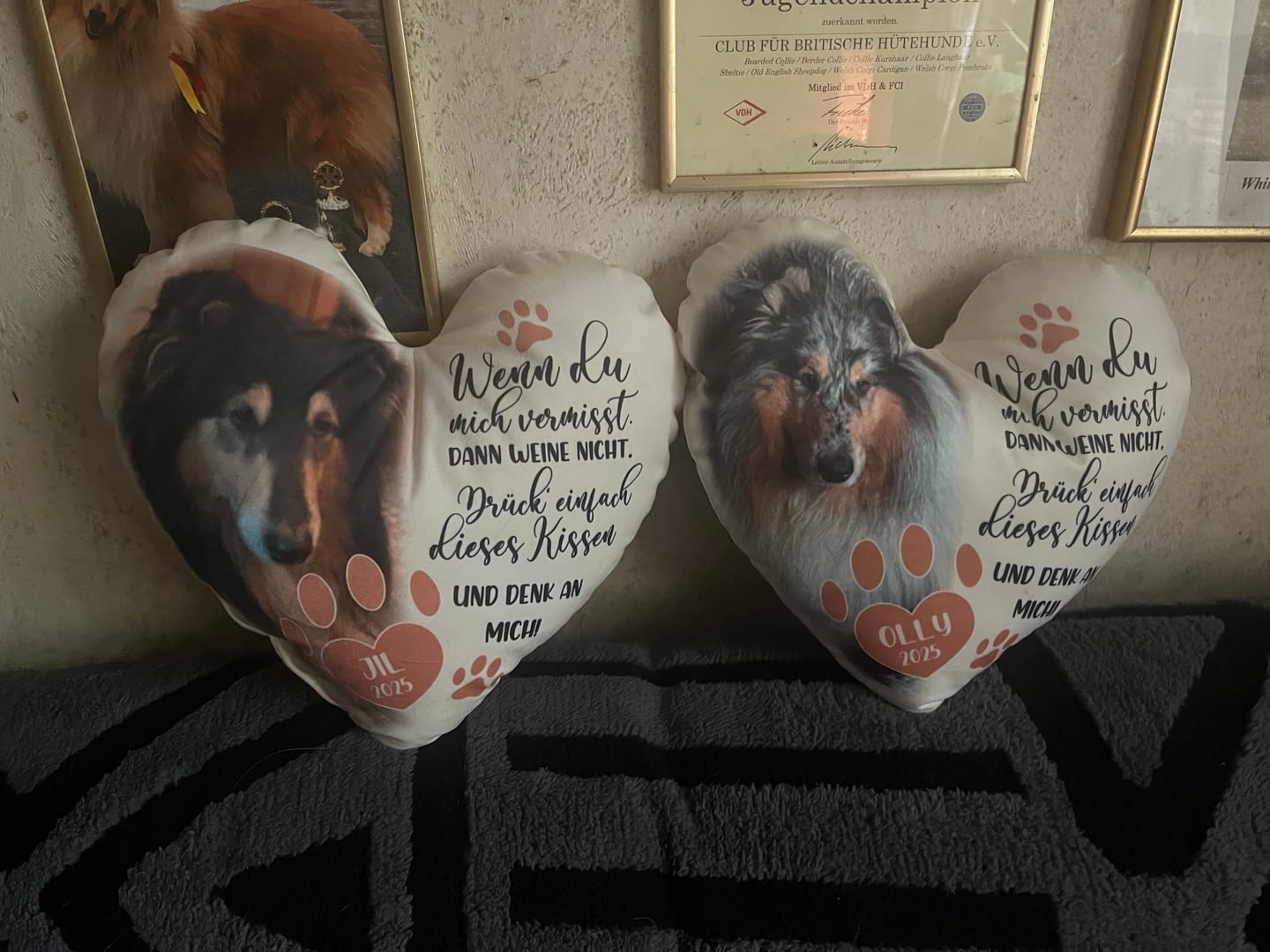 Customer photo review of Wenn du mich vermisst - Individuelles Formkissen