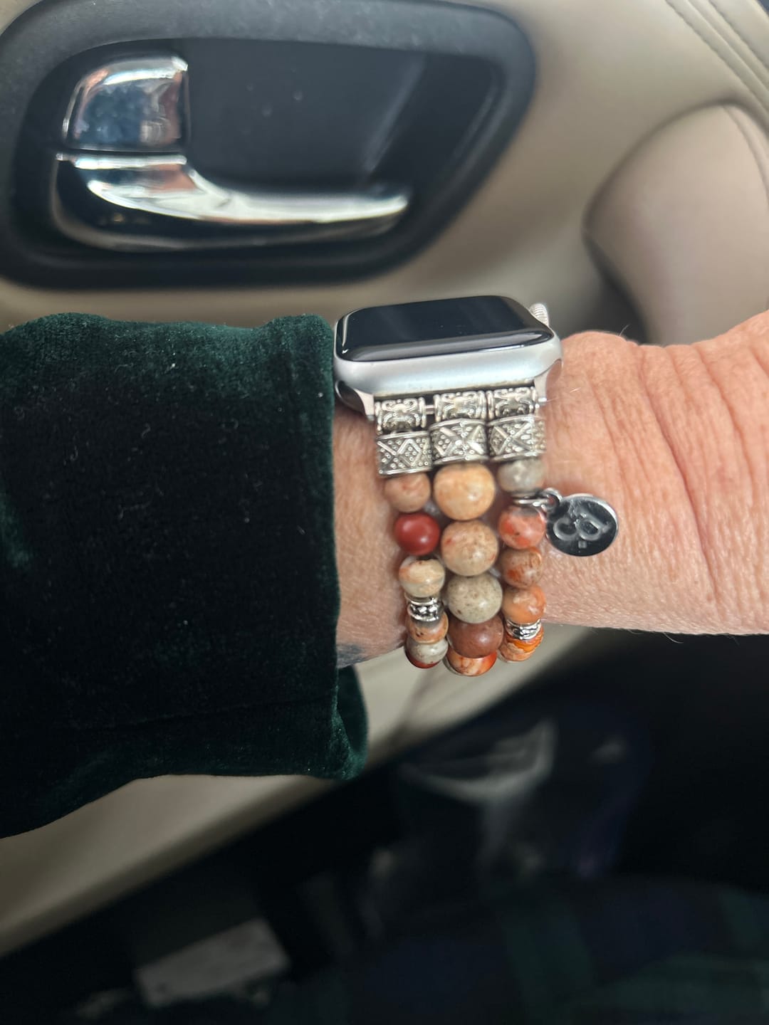 Customer photo review of Imperial Earth Jasper Apple Watch Strap