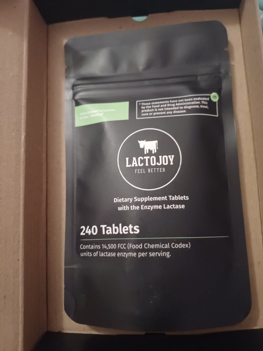 Customer photo review of LactoJoy Lactase Pills - 14.500 FCC - 240 pcs refill bag