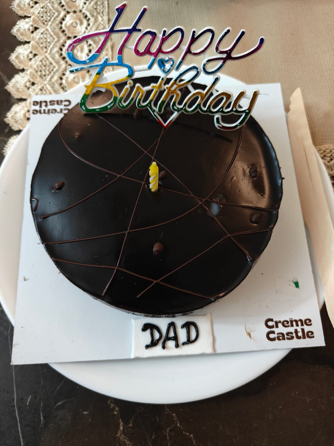 Customer photo review of Sugar Free Chocolate Mousse Cake