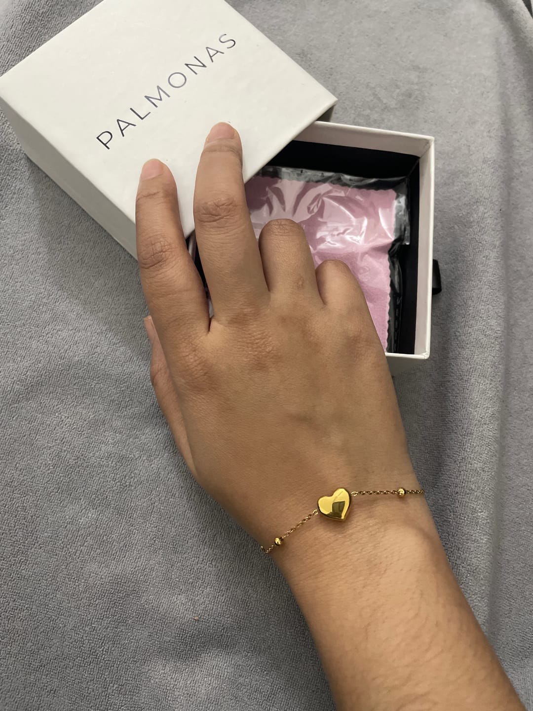 Customer photo review of Heart Charm Bracelet