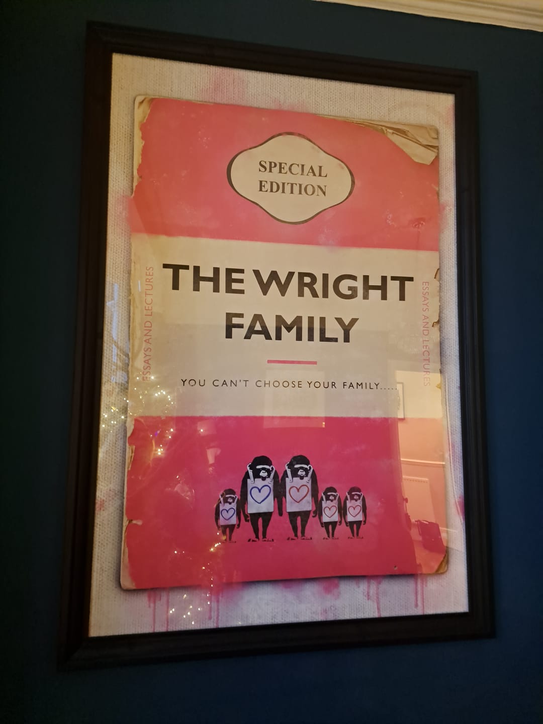 Customer photo review of Personalised Book Cover Art Print (Family Edition)