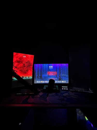 Customer photo review of Icy Cyan Swirl Mousepad