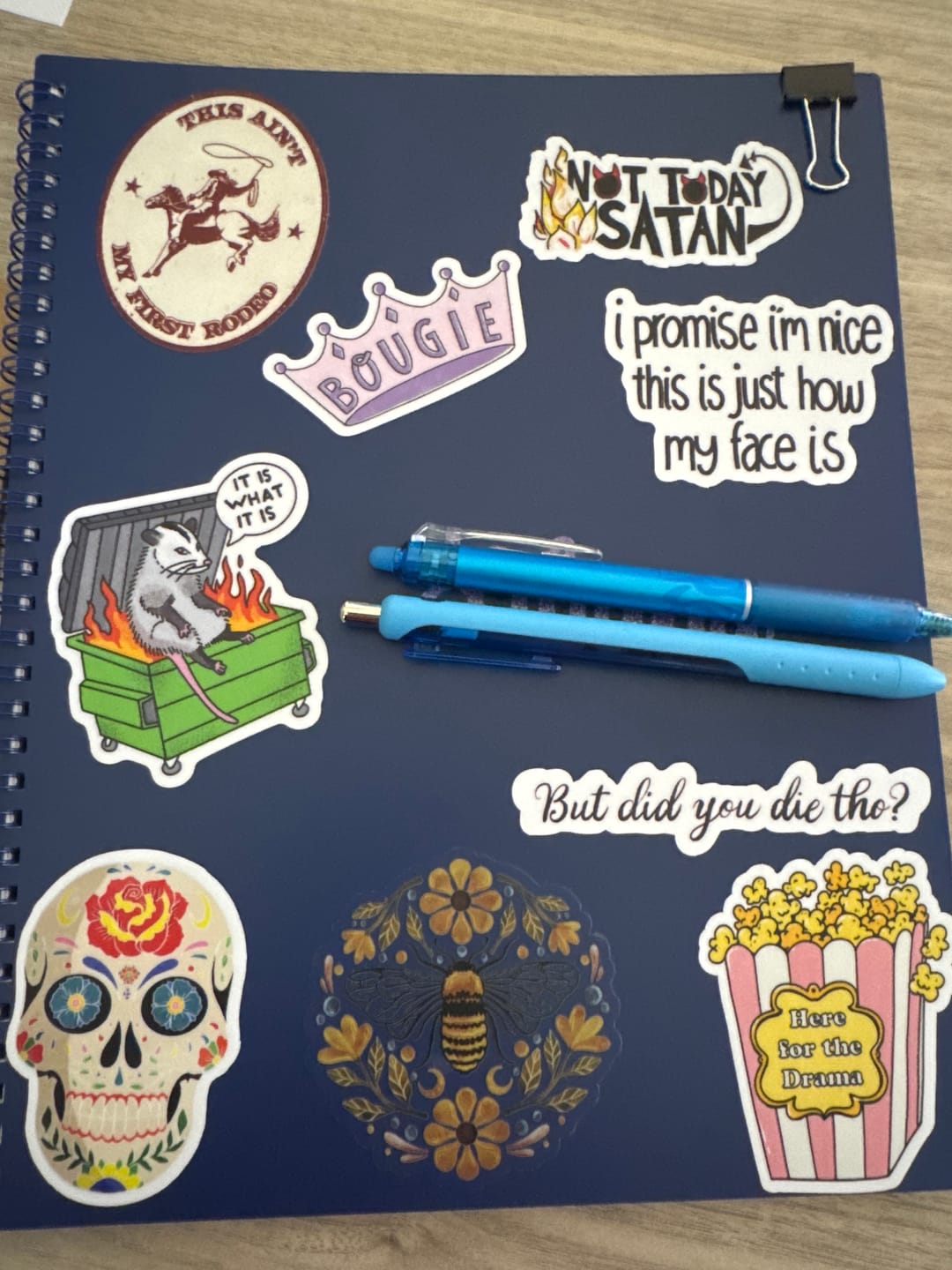 Customer photo review of I Promise I'm Nice This Is Just How My Face Is Text Sticker