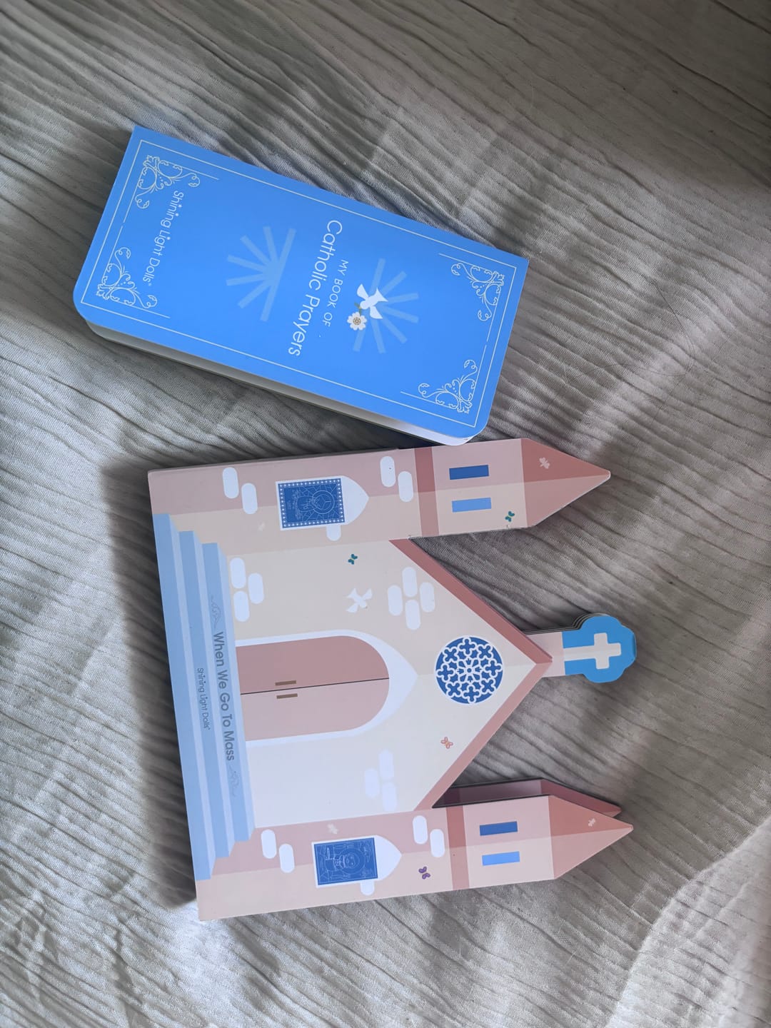 Customer photo review of When We Go to Mass - shaped board book