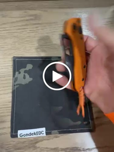 Customer video review of Microtech Stitch Orange Tangerine Aluminum, 3.7″ Blade, Made in USA (169-1OT)