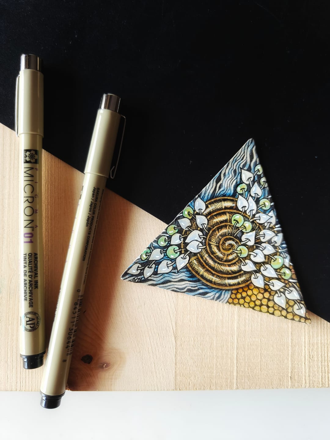 Customer photo review of Tan Triangle Tiles