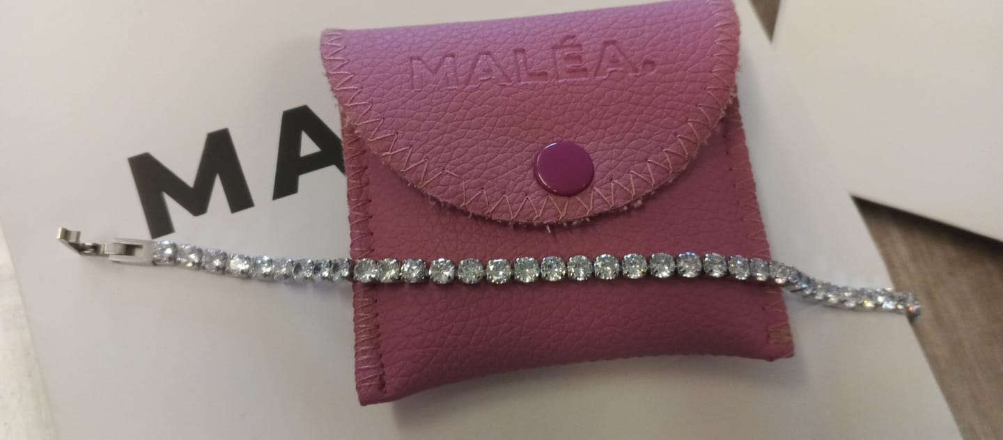 Customer photo review of Silver tennis bracelet