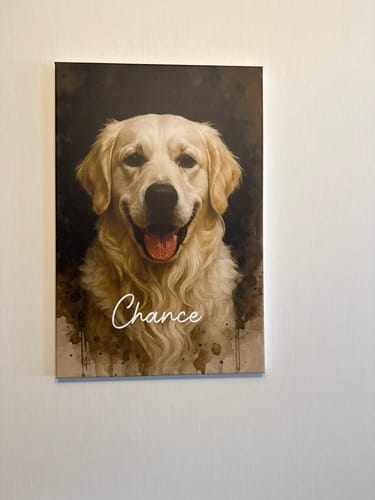 Customer photo review of Dein Haustier als Porträt - Individuelle Leinwand