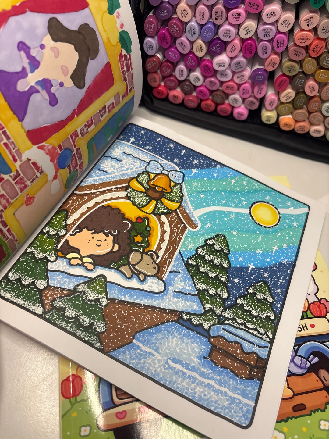 Customer photo review of Ohuhu Oahu 320 Colors Dual Tips Alcohol Art Markers, Fine & Chisel (New Color Codes)