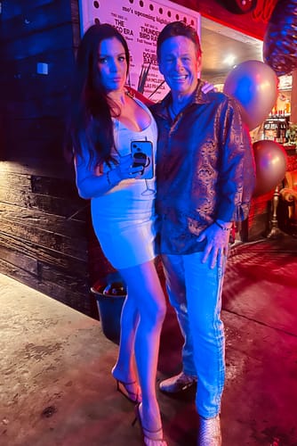 Customer photo review of Barry. Wang Button Down Shirt Brown Woven Paisley Silk Long Sleeve Shirt