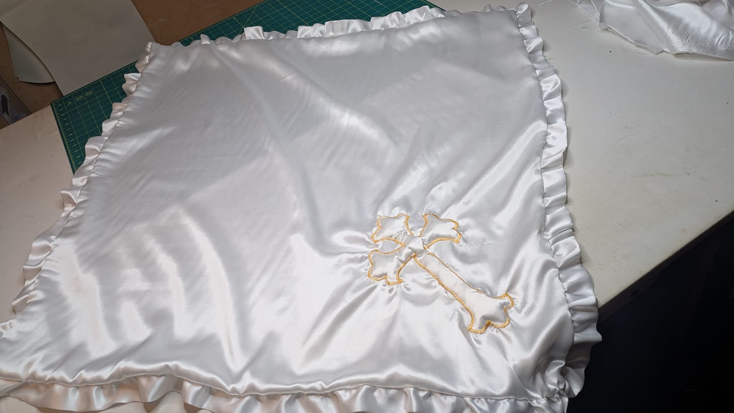 Customer photo review of Liquid Satin Fabric