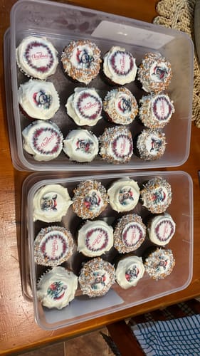 Customer photo review of Australian Animals Christmas Set –  Pre-cut - Edible Icing Images