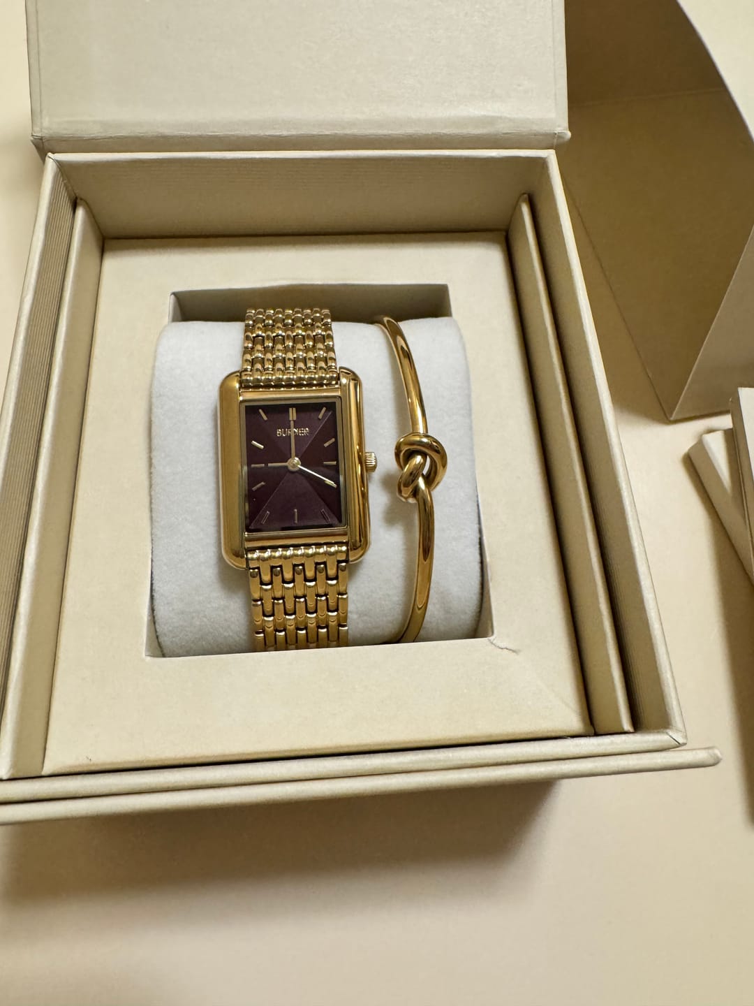 Customer photo review of Olivia Gold Burgundy