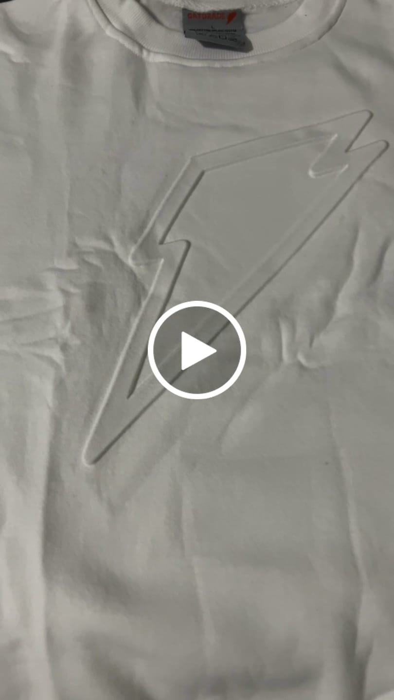 Customer video review of Embossed Crewneck Sweatshirt Production Sample