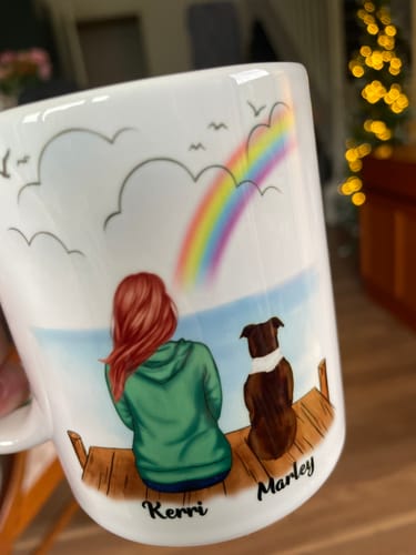 Customer photo review of Girl & Dogs - Life is better with a dog Personalised Mug
