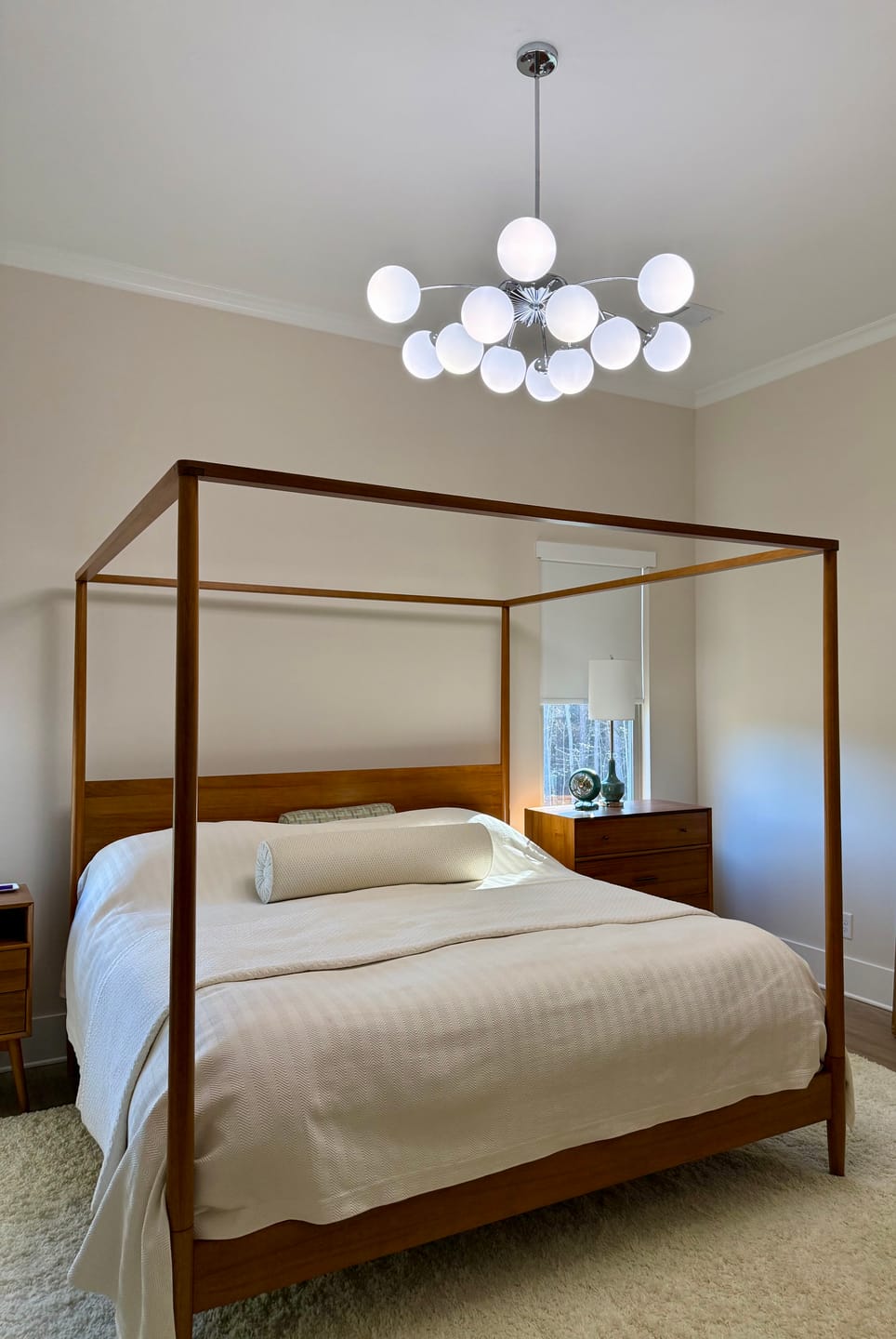 Customer photo review of Blossom 12-Light Opal Glass Bubble Semi Flush Chandelier
