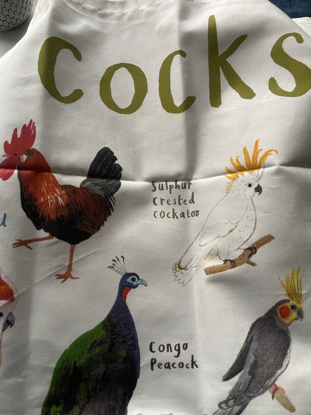 Customer photo review of Cocks Tea Towel