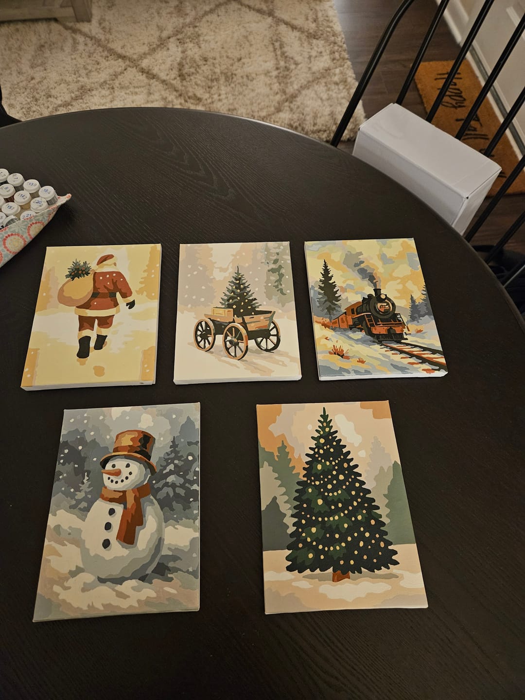 Customer photo review of 6 Mini Paintings - Vintage Christmas Set