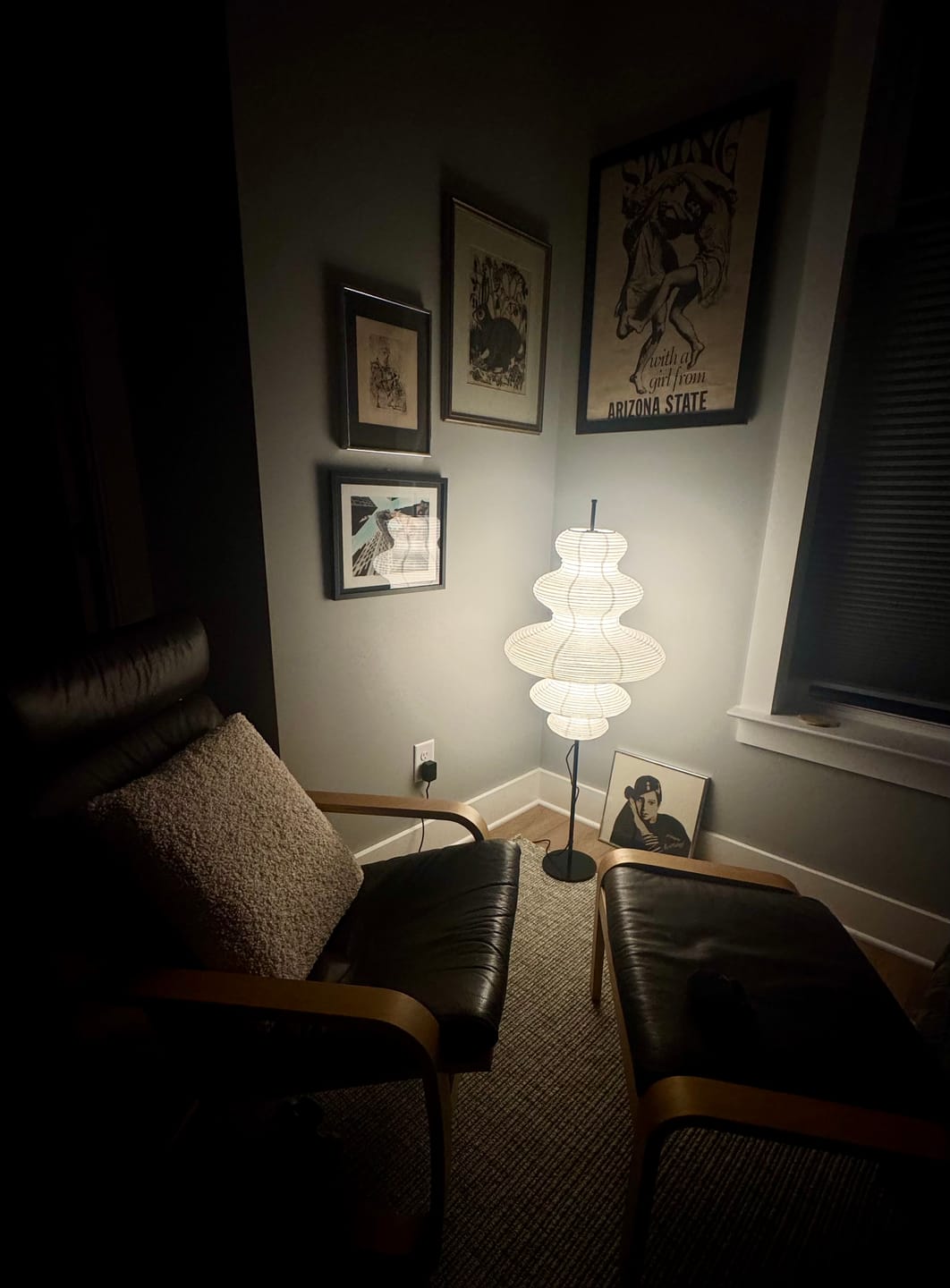 Customer photo review of Zephyr Paper Floor Lamp