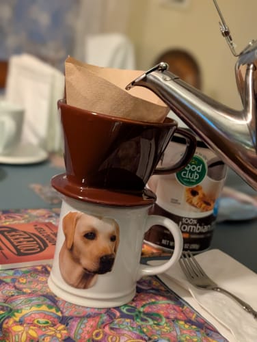 Customer photo review of Ceramic Pour Over Coffee Dripper - Set of 1