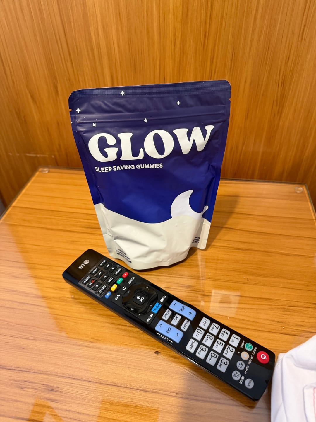 Customer photo review of Glow Sleep Saving Gummies