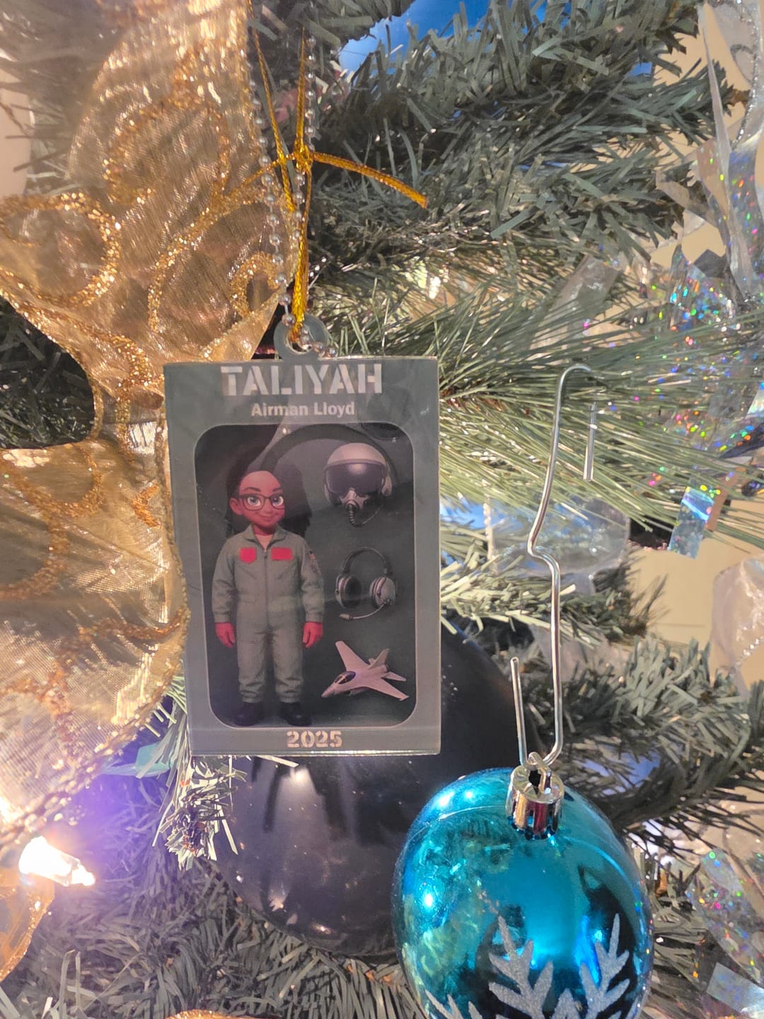Customer photo review of Military Action Figure - Personalized Acrylic Ornament - Special Gift For The Military